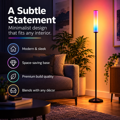 Glowinex Aura colourful RGBIC multi-zone floor lighting, product view