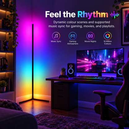 Glowinex Aura Core RGB ambient floor lighting for indoor rooms, product image