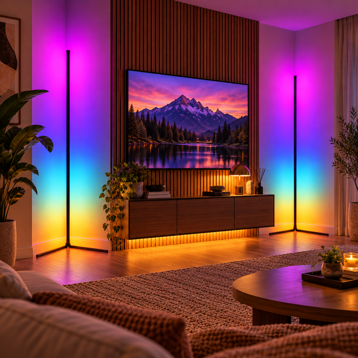 Glowinex Aura Core decorative RGB standing lamp, product gallery image