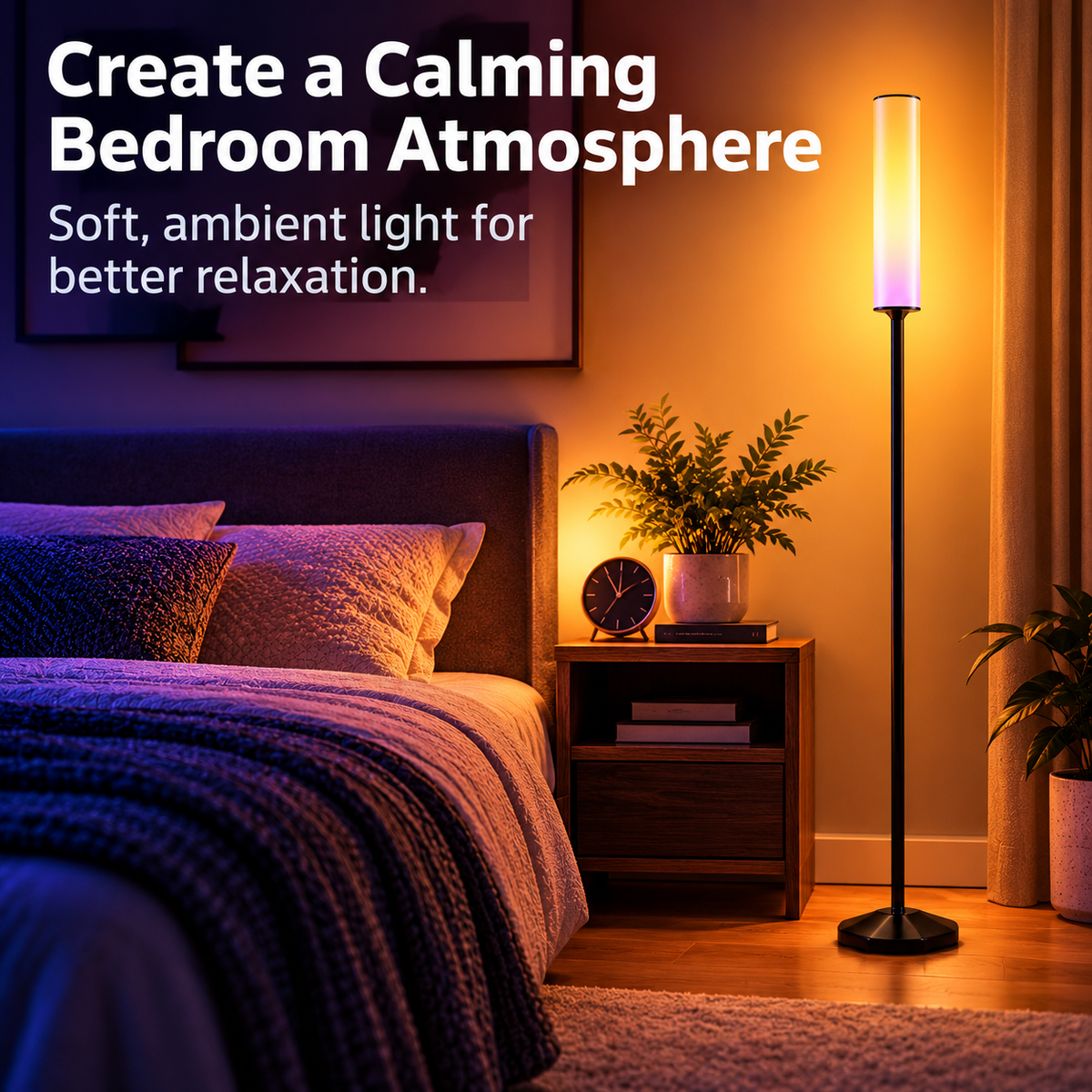 Glowinex Aura floor lamp available with RGBIC and RGBIC+CCT lighting options