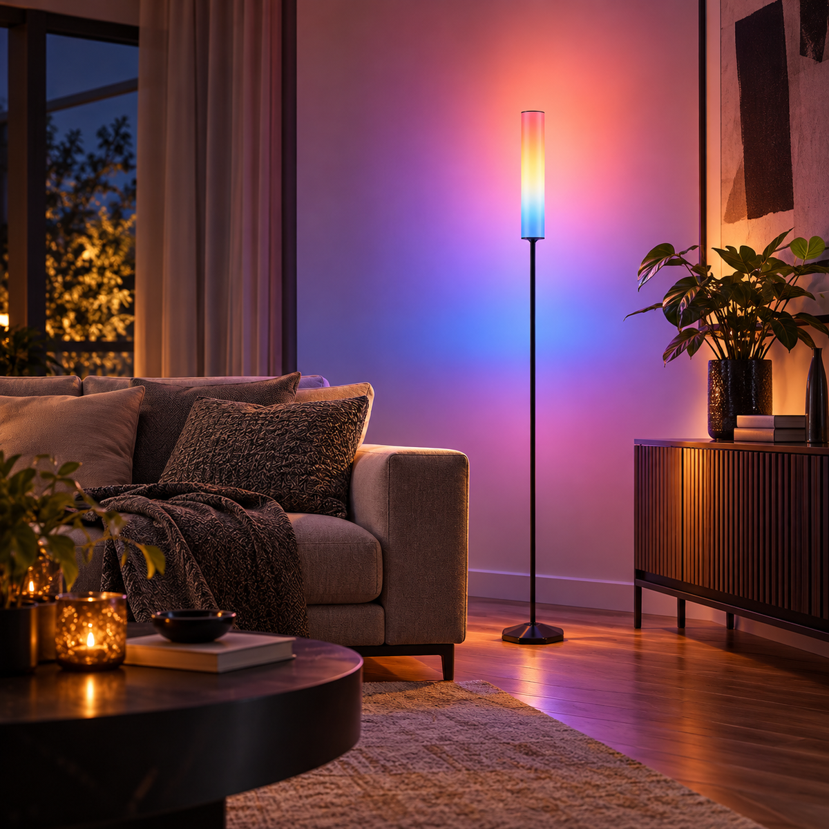 Glowinex Aura slim RGBIC LED floor lamp, additional gallery view