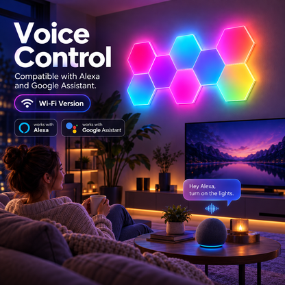 Glowinex Edge Hexagon RGB light panels product view