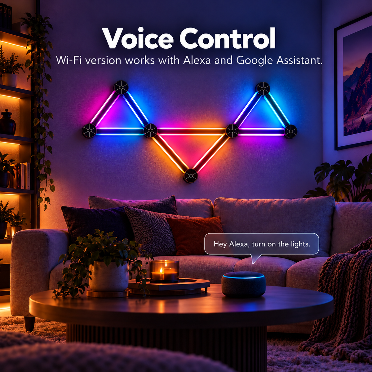 Glowinex Edge Link RGB geometric light bars, product gallery view 8