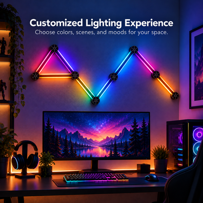 Glowinex Edge Link modular RGB wall light bars, product gallery view 6