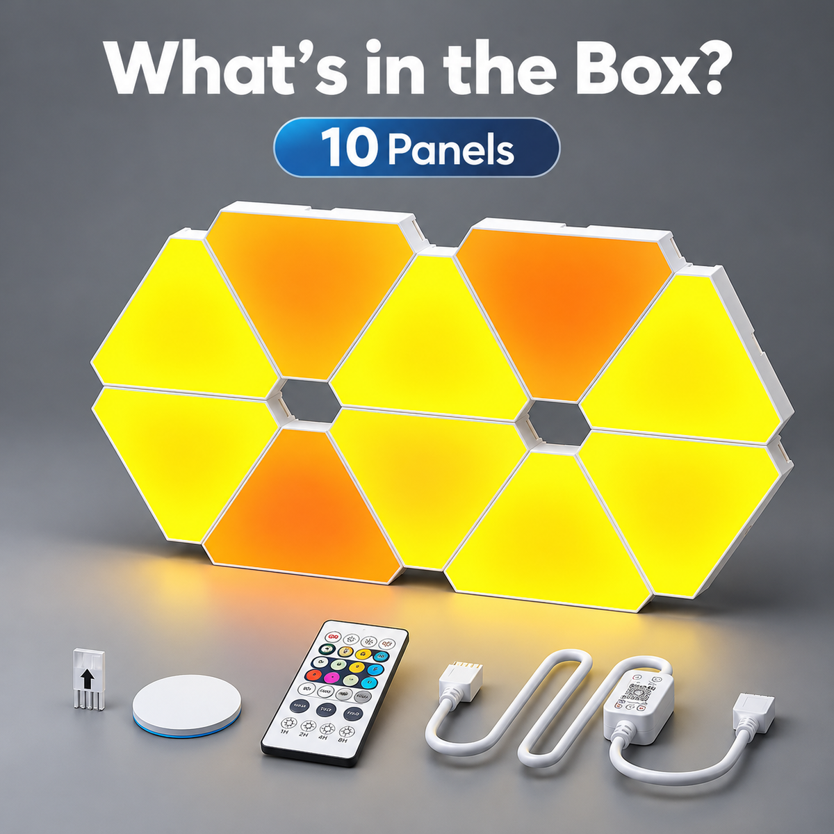 Glowinex Edge Triangle geometric RGB wall panel lighting, additional product image