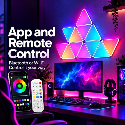 Glowinex Edge Triangle RGB light panels, alternate geometric product view