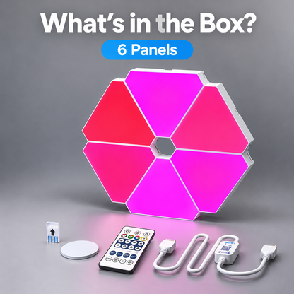 Glowinex Edge Triangle RGB LED light panels for decorative geometric wall lighting, gallery image