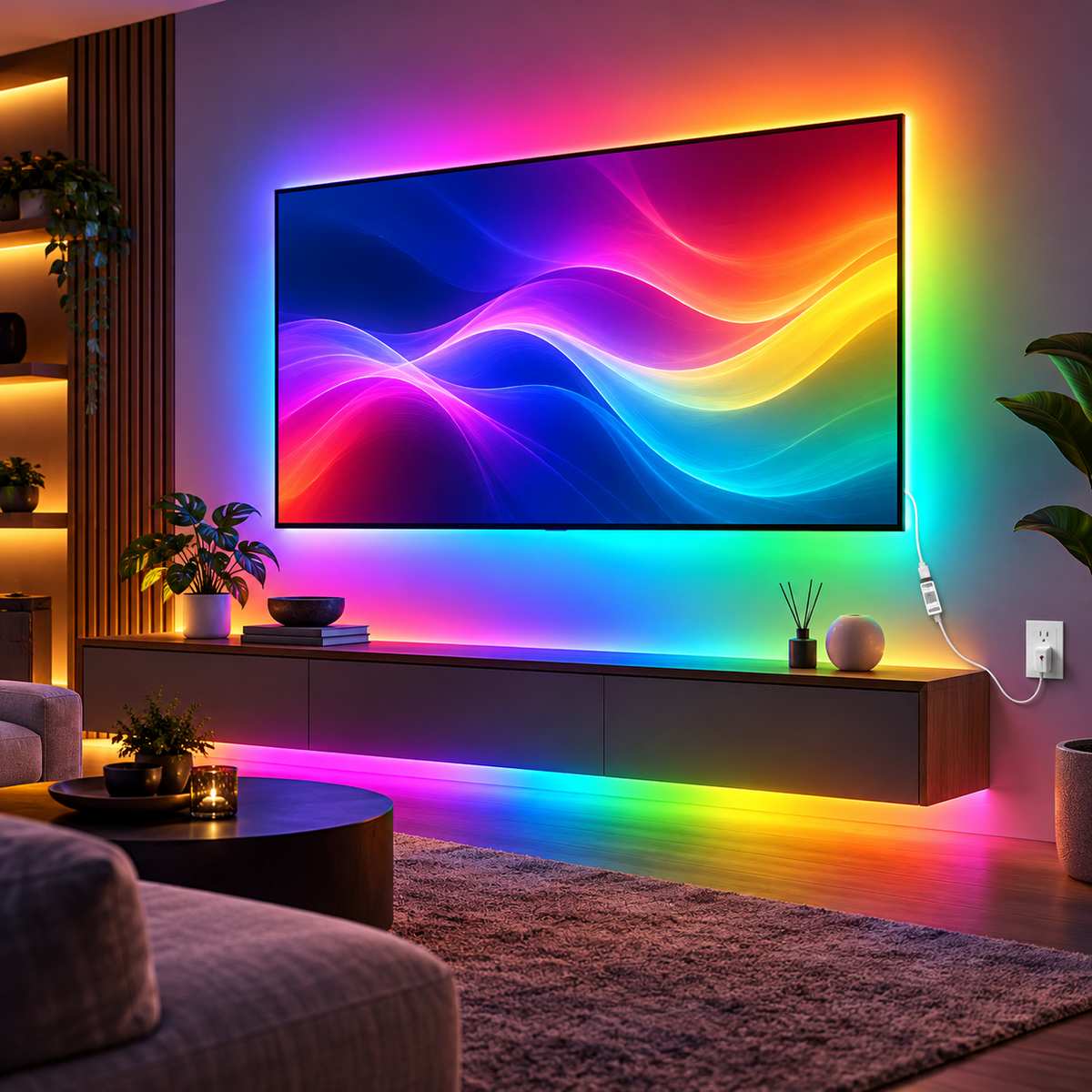 Glowinex Flow Curve flexible RGB neon light strip, additional product gallery view