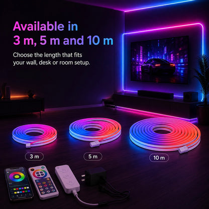 Glowinex Flow Spectrum softly diffused RGBIC LED light strip, additional product image