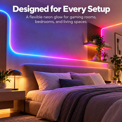 Glowinex Flow Spectrum flexible neon rope light, additional product gallery image