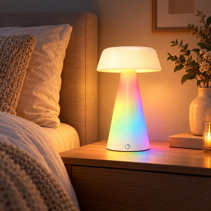 Glowinex Halo Bloom portable rechargeable LED table lamp, additional product view