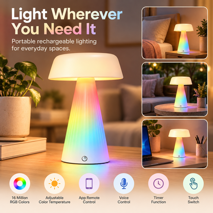 Glowinex Halo Bloom RGB ambient table lamp for decorative indoor lighting, gallery view