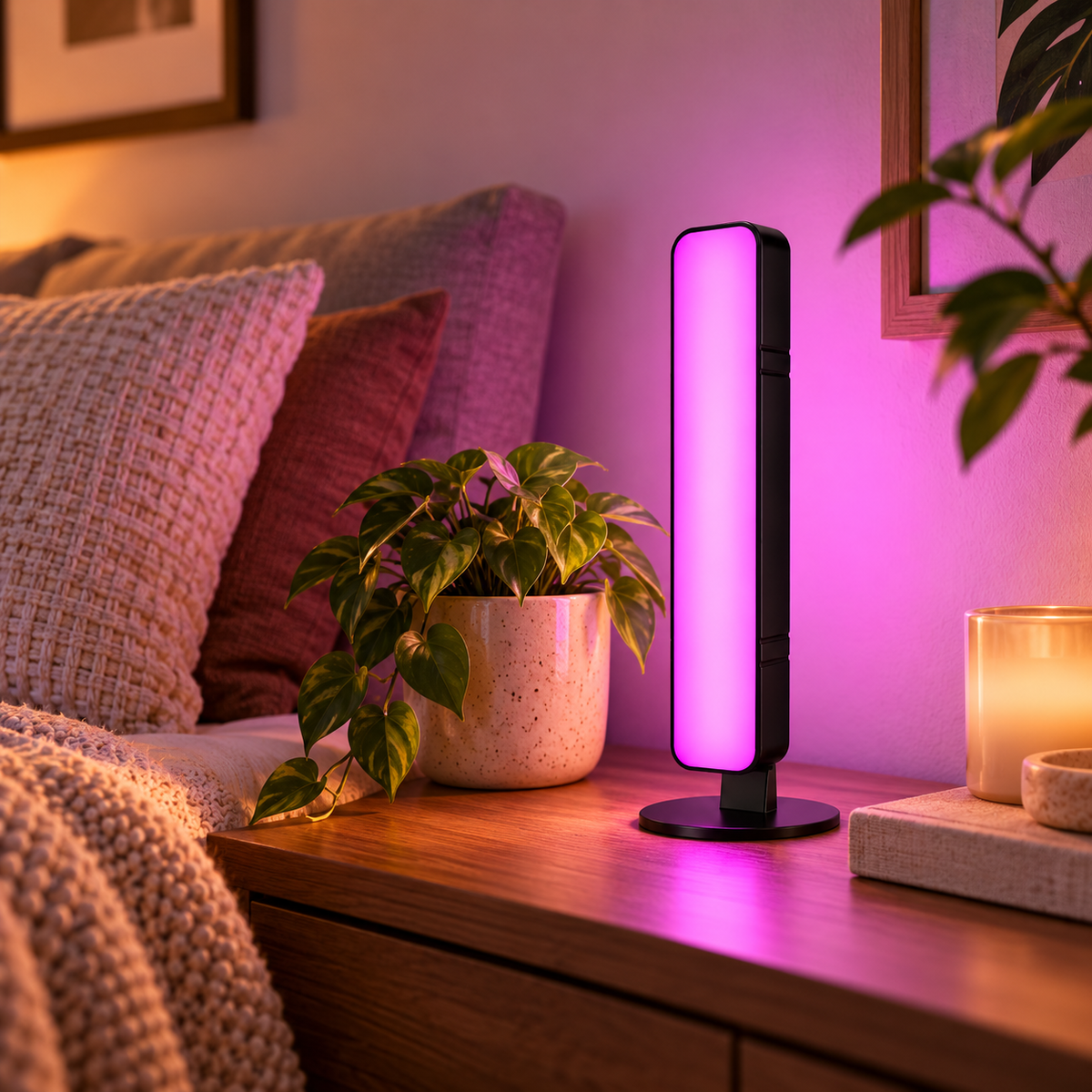 Glowinex Halo Rhythm sound-reactive RGB LED desk light bar, additional gallery view