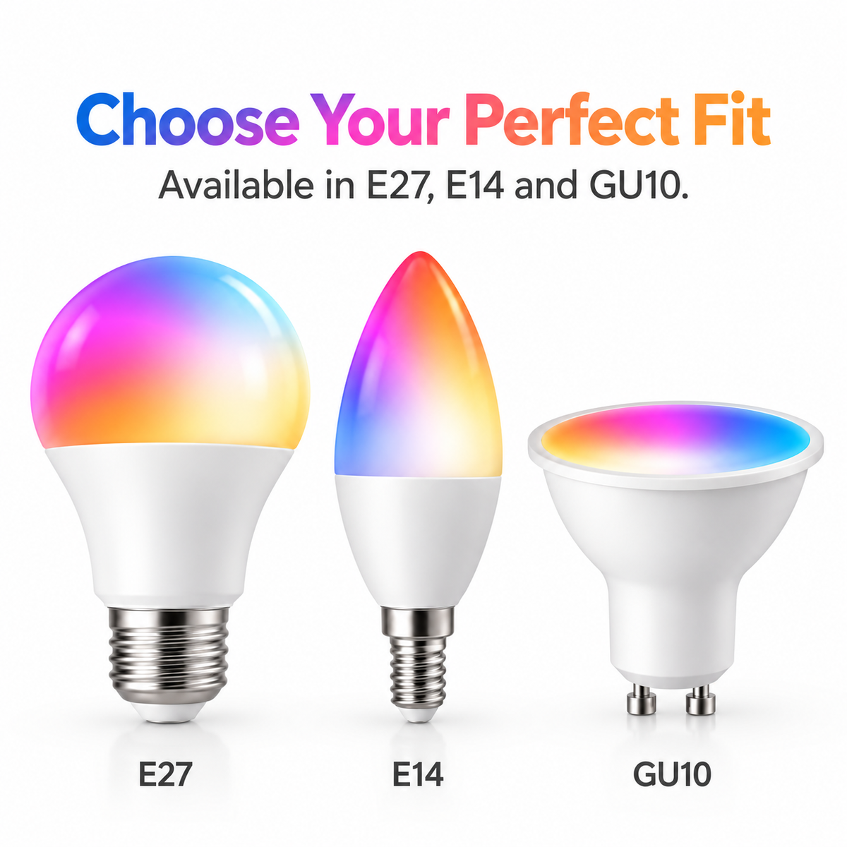 Glowinex Luma Adapt colour-changing smart bulb, product gallery view