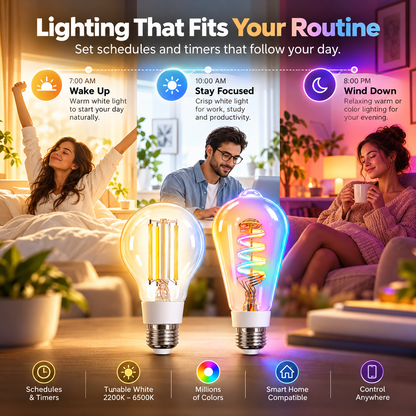 Glowinex Luma Tone E27 Wi-Fi smart LED bulb, additional product gallery view