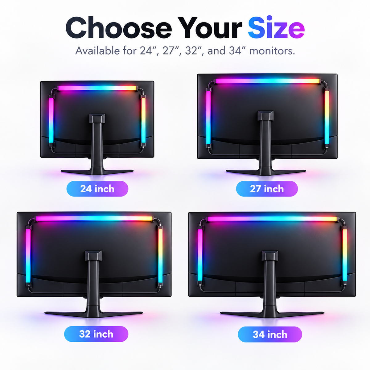 Glowinex Sync Frame Bluetooth-controlled RGB monitor backlight, additional product view