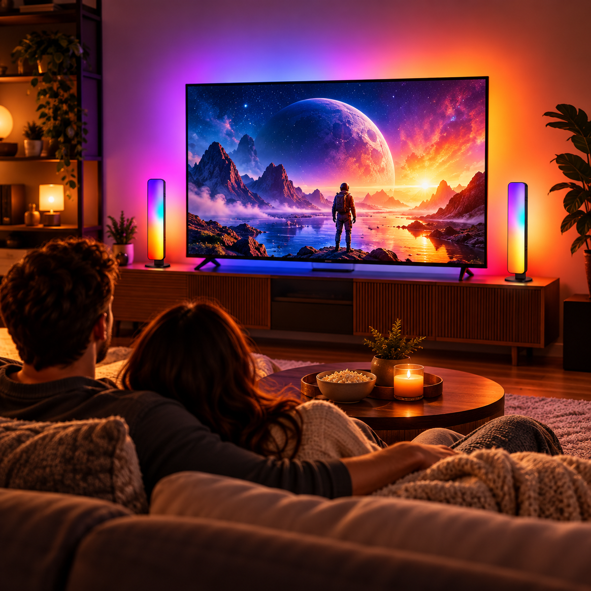 Glowinex Sync Signal HDMI-synchronised RGB backlight for TVs and monitors, product gallery