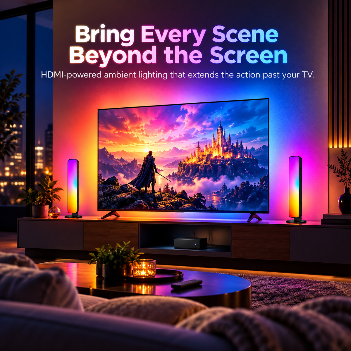 Glowinex Sync Signal screen-sync RGB light strip kit, product gallery view