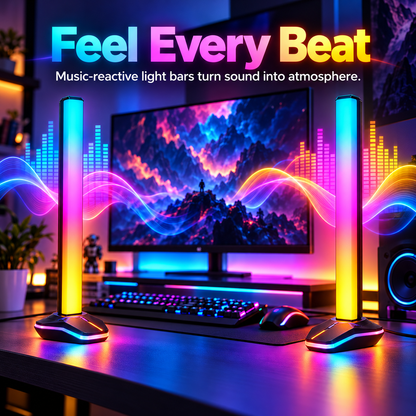 Glowinex Sync Stage RGB ambient lighting for a gaming monitor or desktop setup, product view