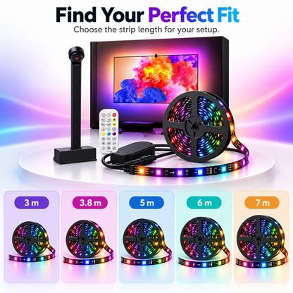 Glowinex Sync Vision RGB LED strip backlighting for home entertainment, gallery image