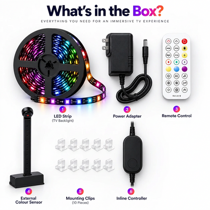Glowinex Sync Vision TV backlight kit with external screen-colour sensor, additional product image