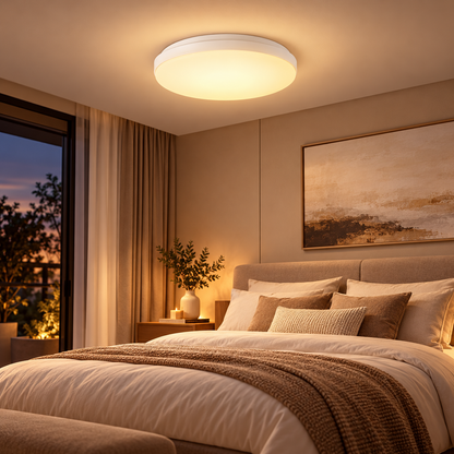 Glowinex Zenith Sol compact round LED ceiling fixture, additional product view